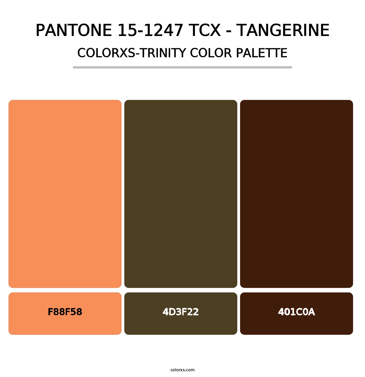 PANTONE 15-1247 TCX - Tangerine - Colorxs Trinity Palette