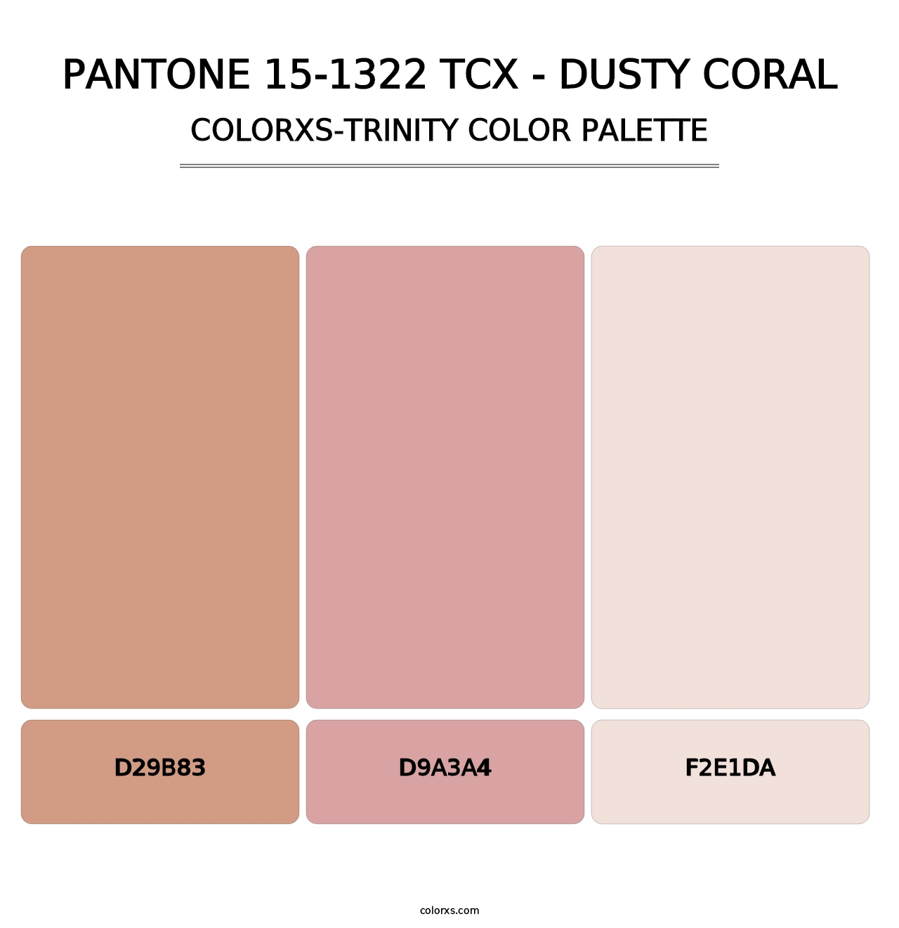 PANTONE 15-1322 TCX - Dusty Coral - Colorxs Trinity Palette