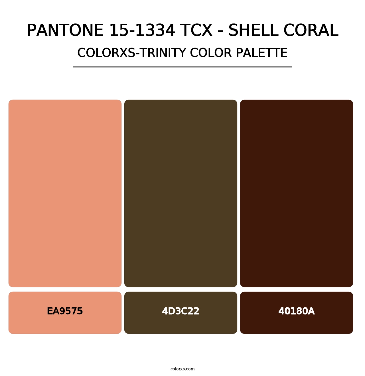 PANTONE 15-1334 TCX - Shell Coral - Colorxs Trinity Palette