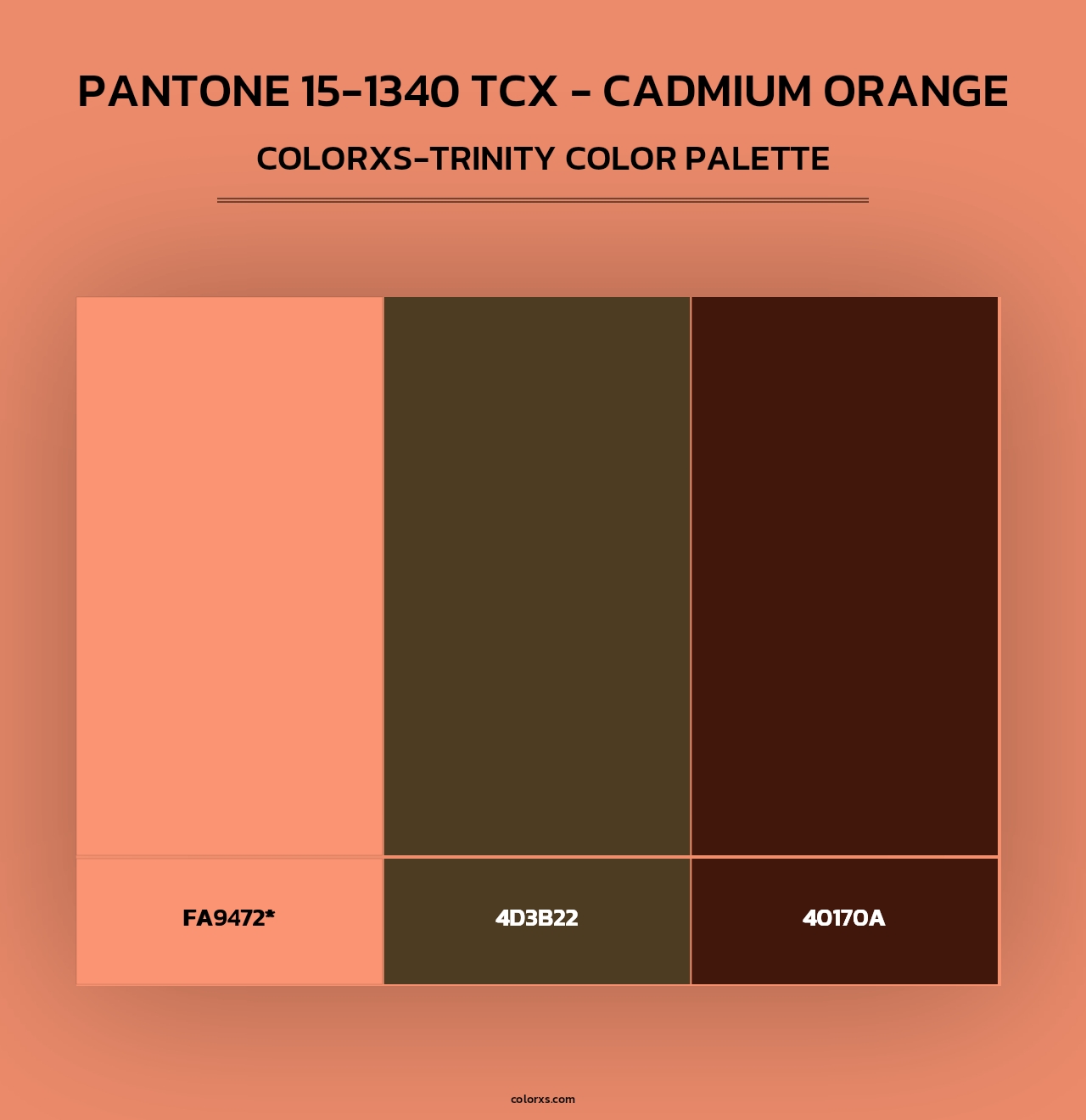 PANTONE 15-1340 TCX - Cadmium Orange - Colorxs Trinity Palette
