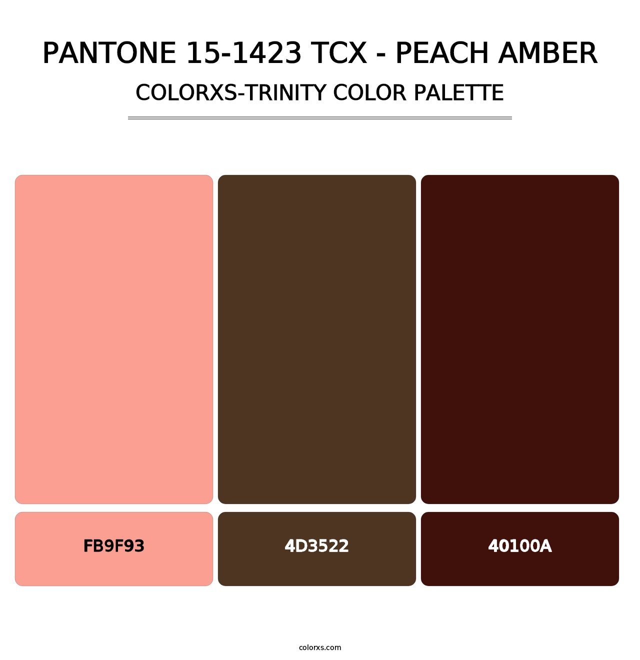 PANTONE 15-1423 TCX - Peach Amber - Colorxs Trinity Palette