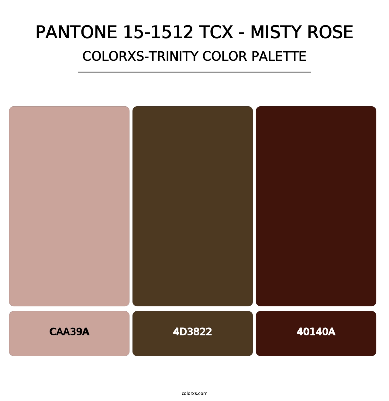 PANTONE 15-1512 TCX - Misty Rose - Colorxs Trinity Palette