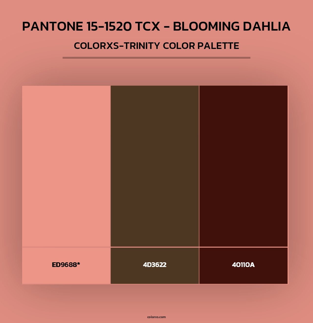 PANTONE 15-1520 TCX - Blooming Dahlia - Colorxs Trinity Palette