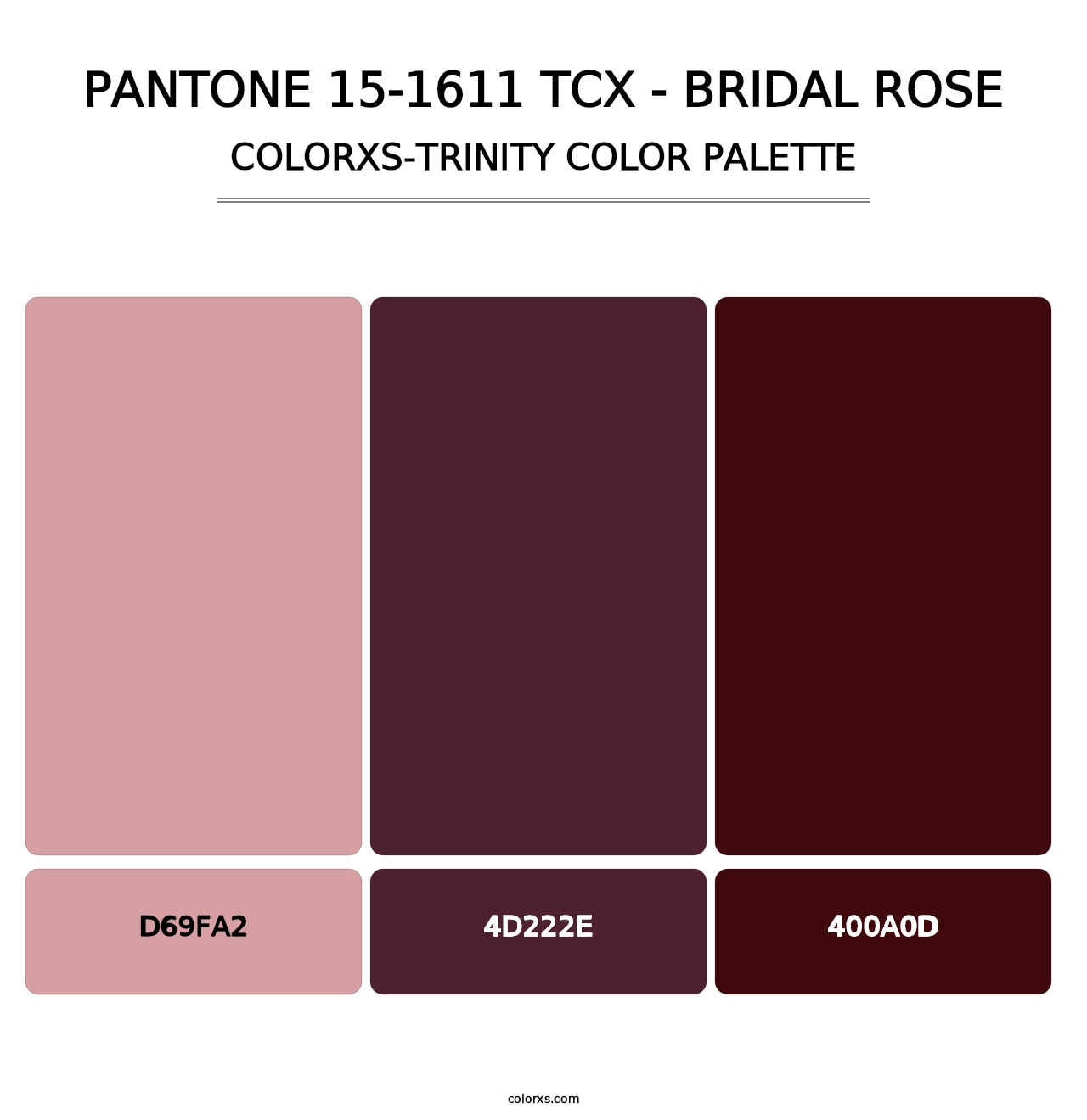 PANTONE 15-1611 TCX - Bridal Rose - Colorxs Trinity Palette