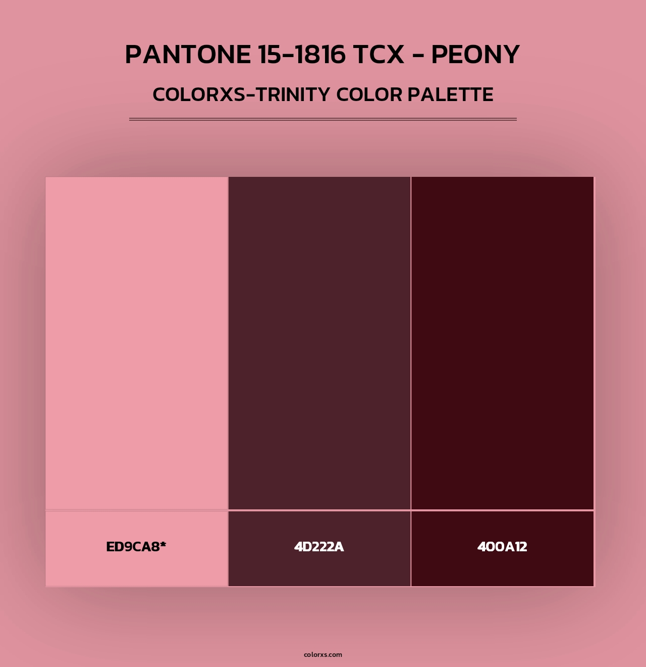 PANTONE 15-1816 TCX - Peony - Colorxs Trinity Palette