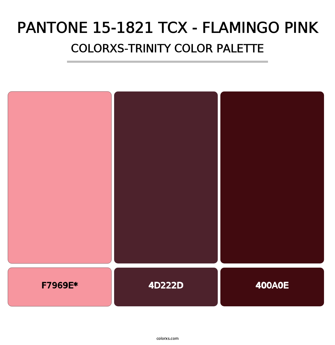 PANTONE 15-1821 TCX - Flamingo Pink - Colorxs Trinity Palette