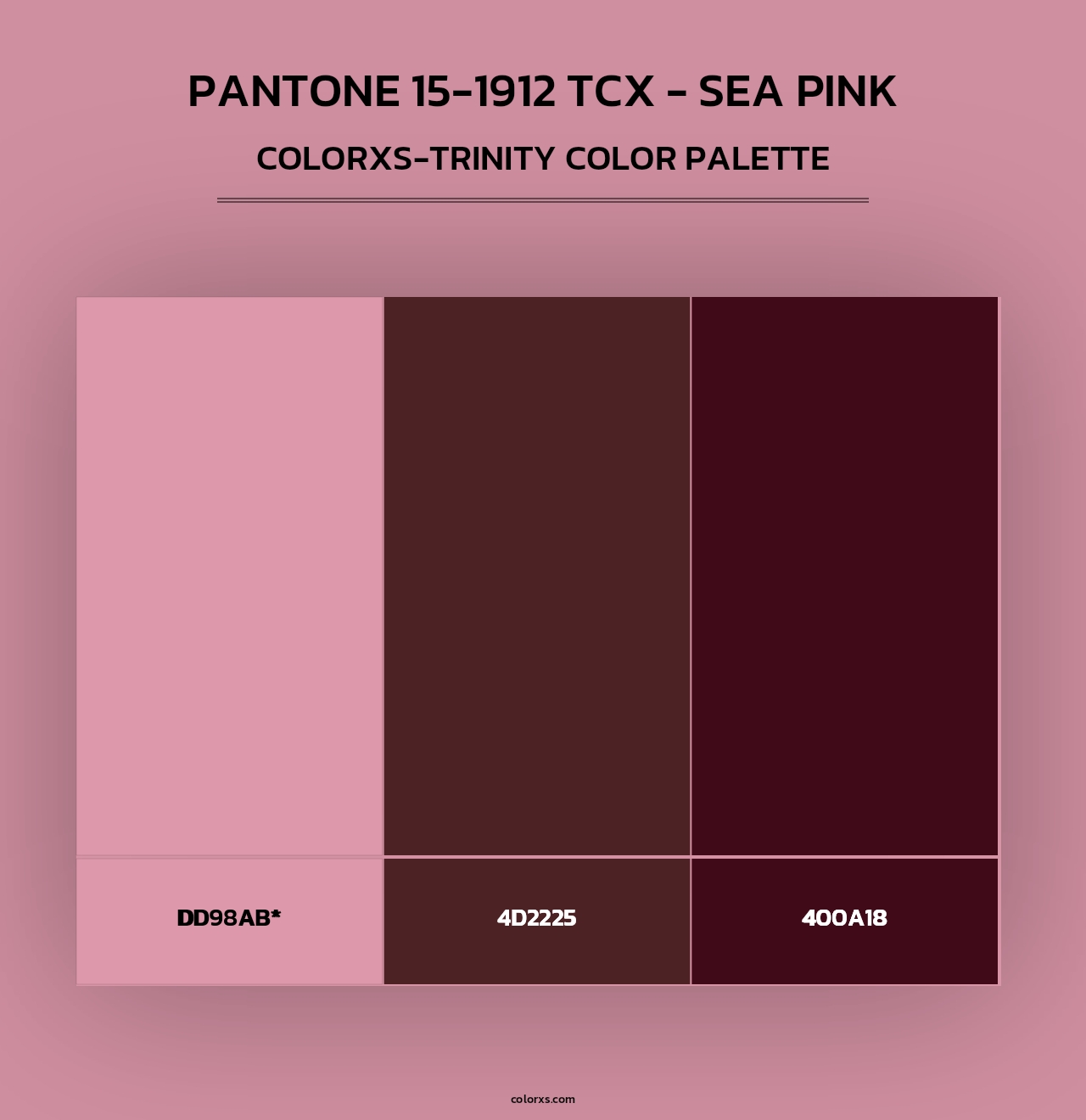 Pantone 15-1912 TCX - Sea Pink - Colorxs Trinity Palette