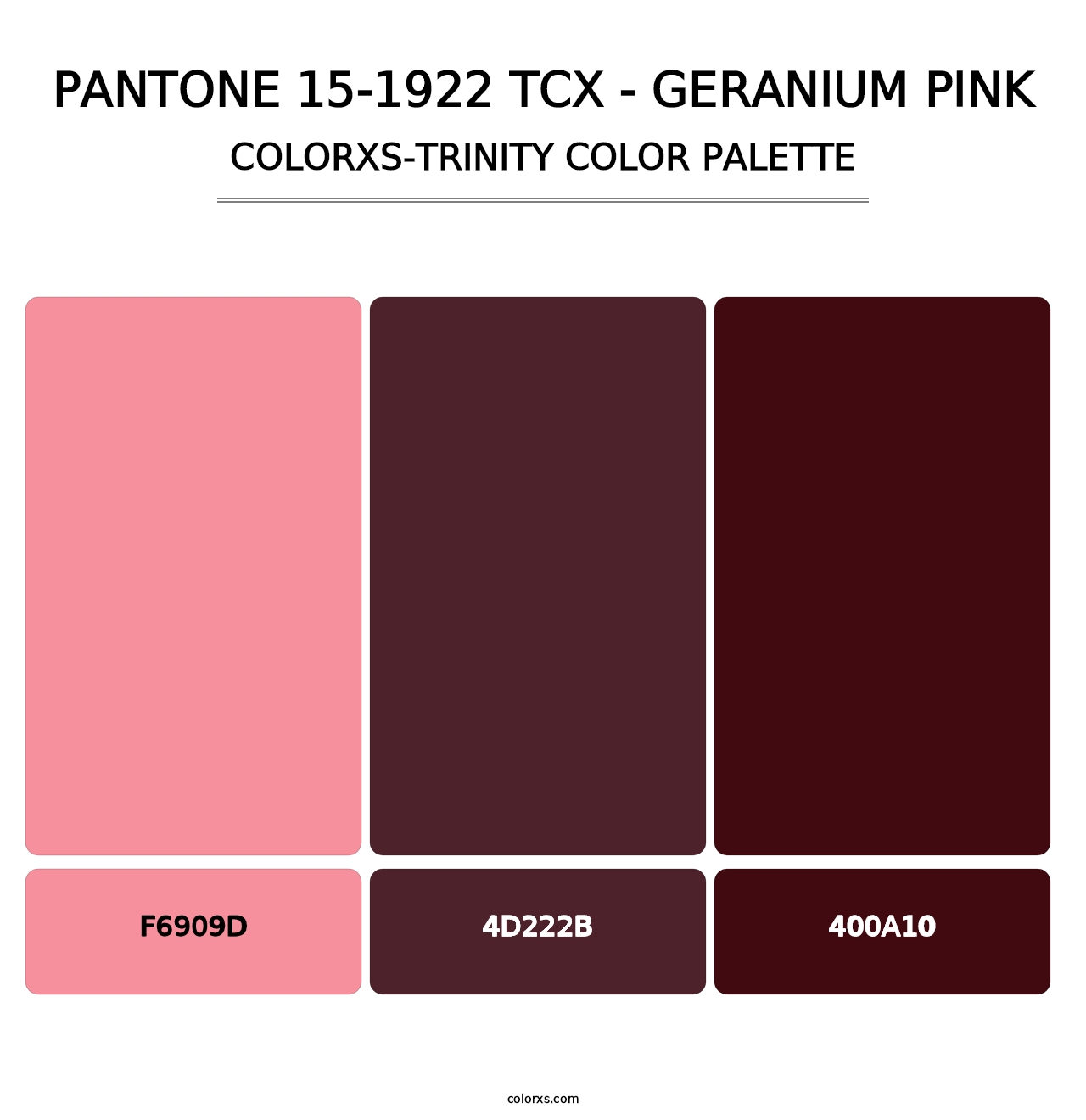 PANTONE 15-1922 TCX - Geranium Pink - Colorxs Trinity Palette