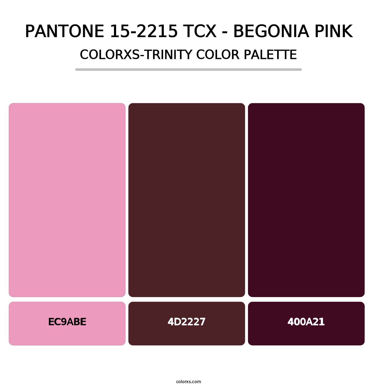 PANTONE 15-2215 TCX - Begonia Pink - Colorxs Trinity Palette