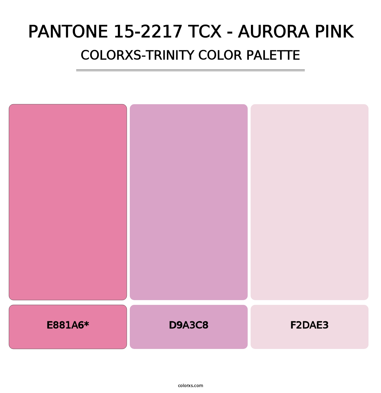 PANTONE 15-2217 TCX - Aurora Pink - Colorxs Trinity Palette
