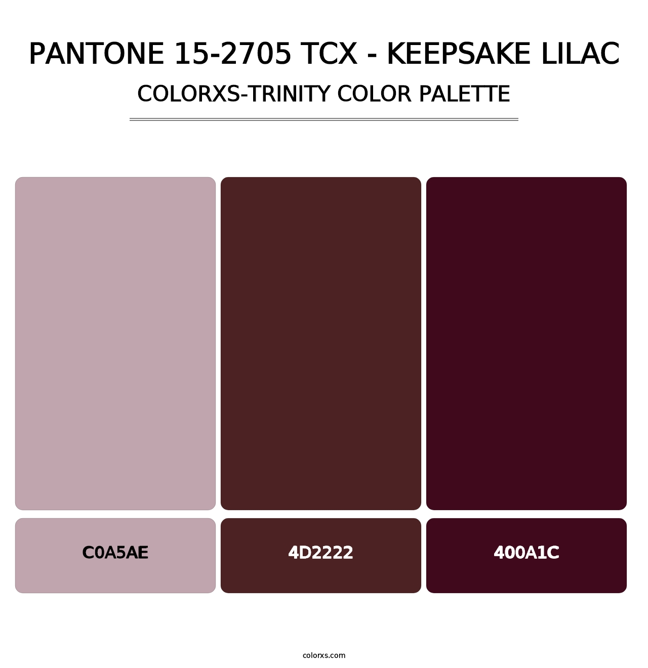 PANTONE 15-2705 TCX - Keepsake Lilac - Colorxs Trinity Palette