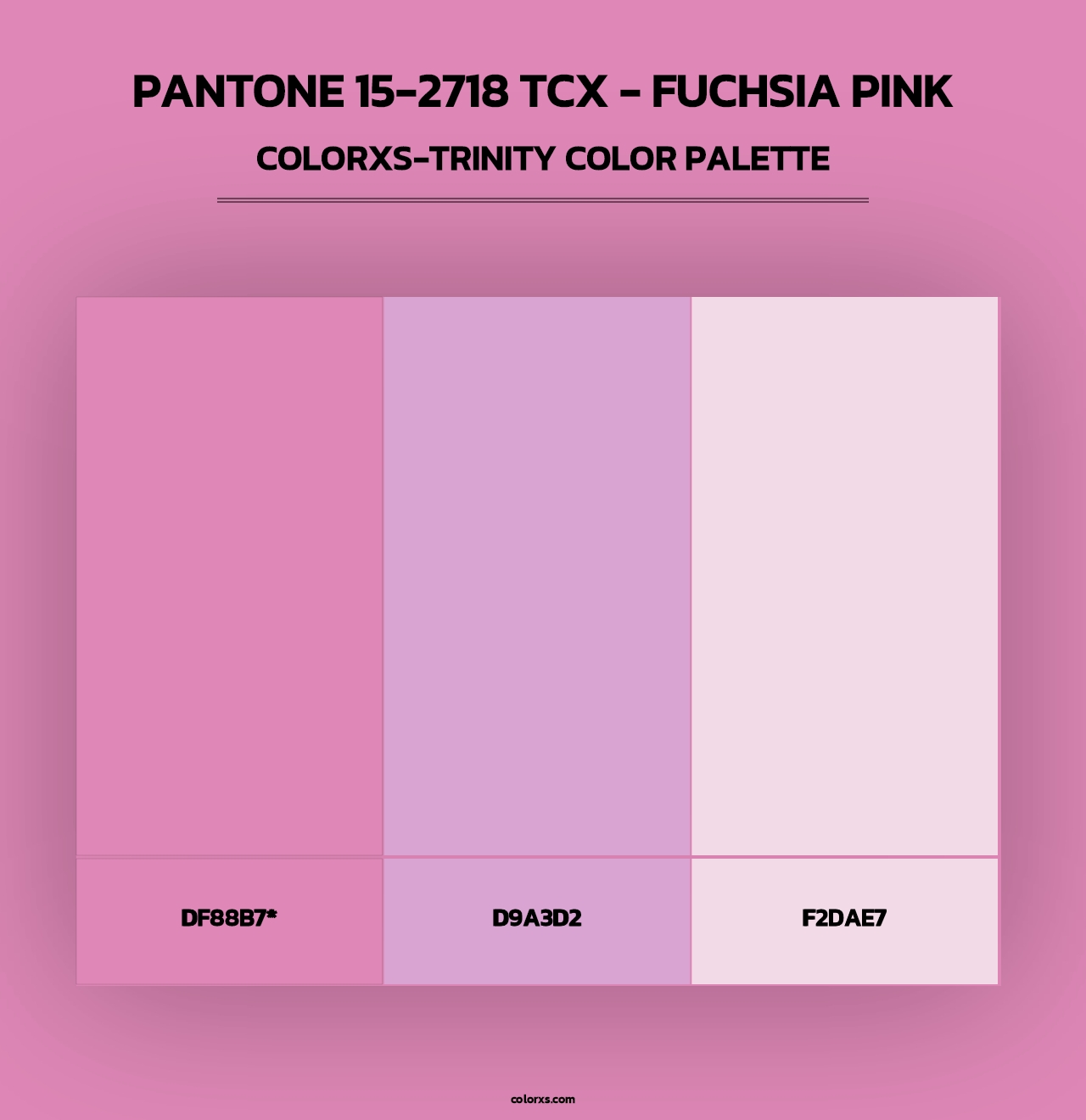 PANTONE 15-2718 TCX - Fuchsia Pink - Colorxs Trinity Palette