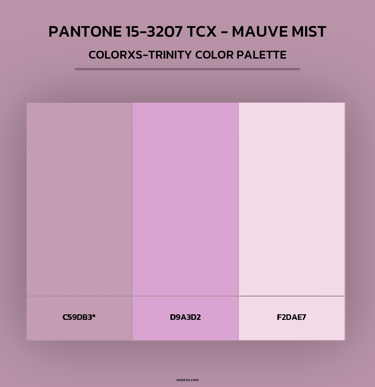 PANTONE 15-3207 TCX - Mauve Mist - Colorxs Trinity Palette