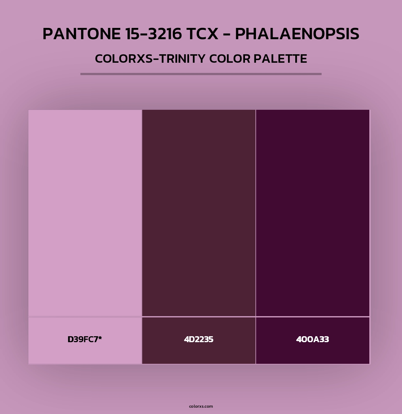 PANTONE 15-3216 TCX - Phalaenopsis - Colorxs Trinity Palette