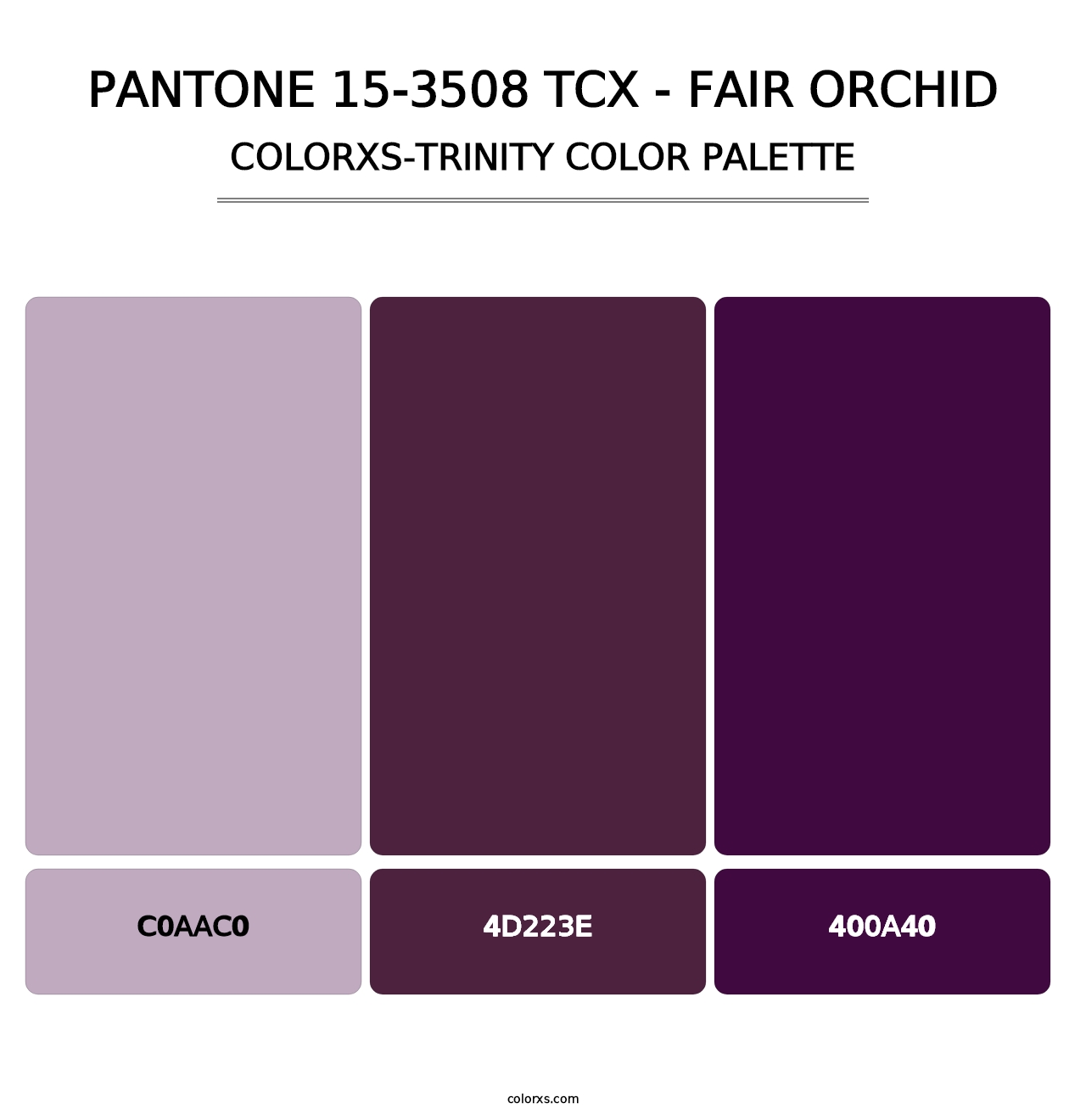 PANTONE 15-3508 TCX - Fair Orchid - Colorxs Trinity Palette