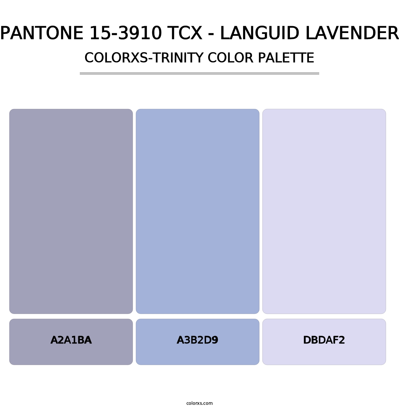 PANTONE 15-3910 TCX - Languid Lavender - Colorxs Trinity Palette