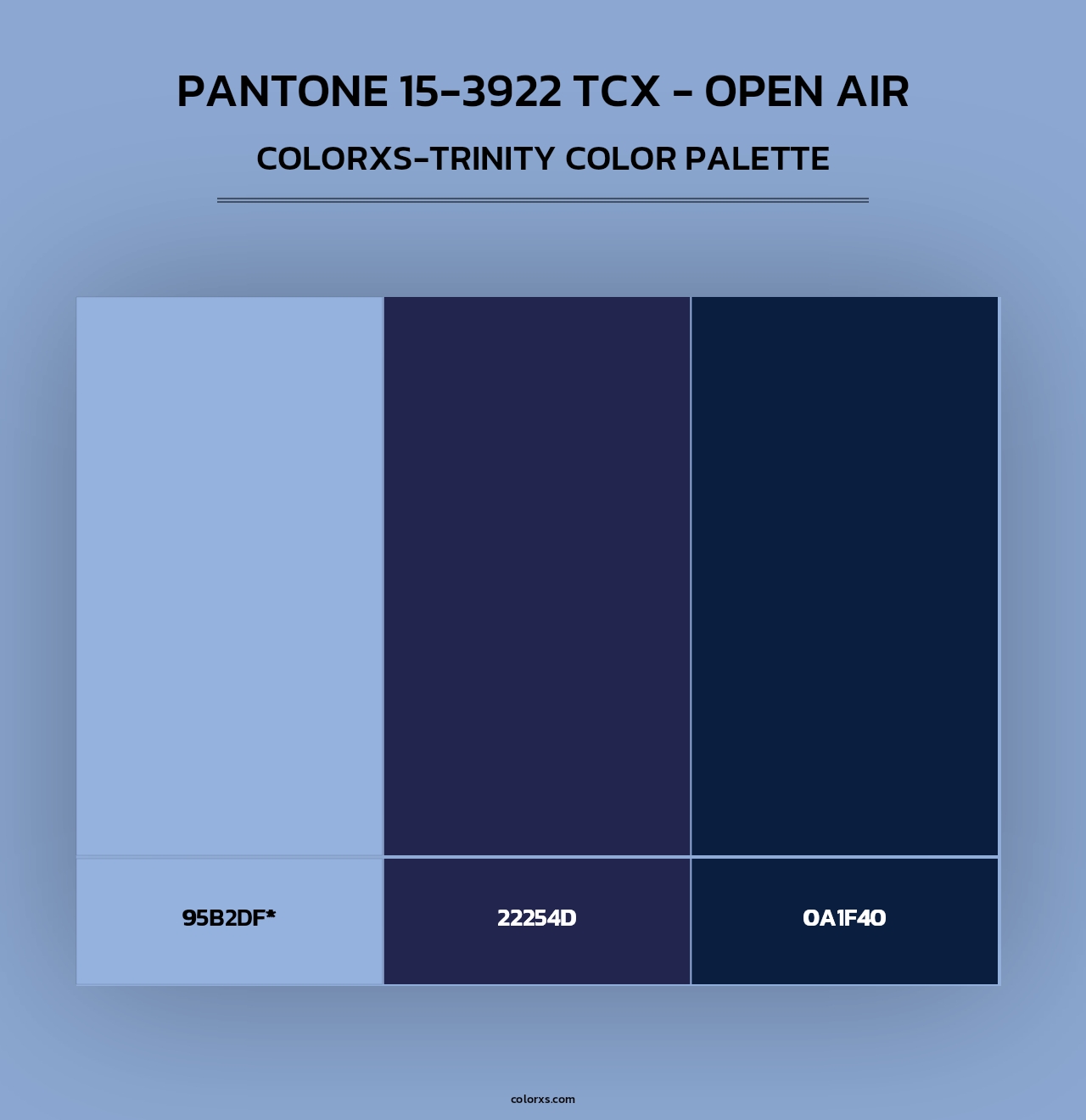 PANTONE 15-3922 TCX - Open Air - Colorxs Trinity Palette