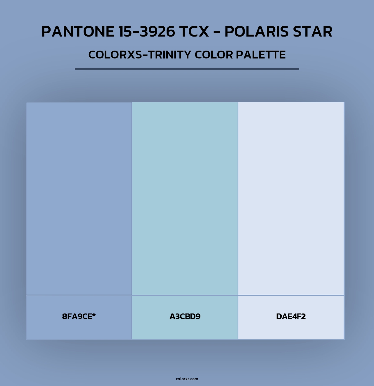 PANTONE 15-3926 TCX - Polaris Star - Colorxs Trinity Palette