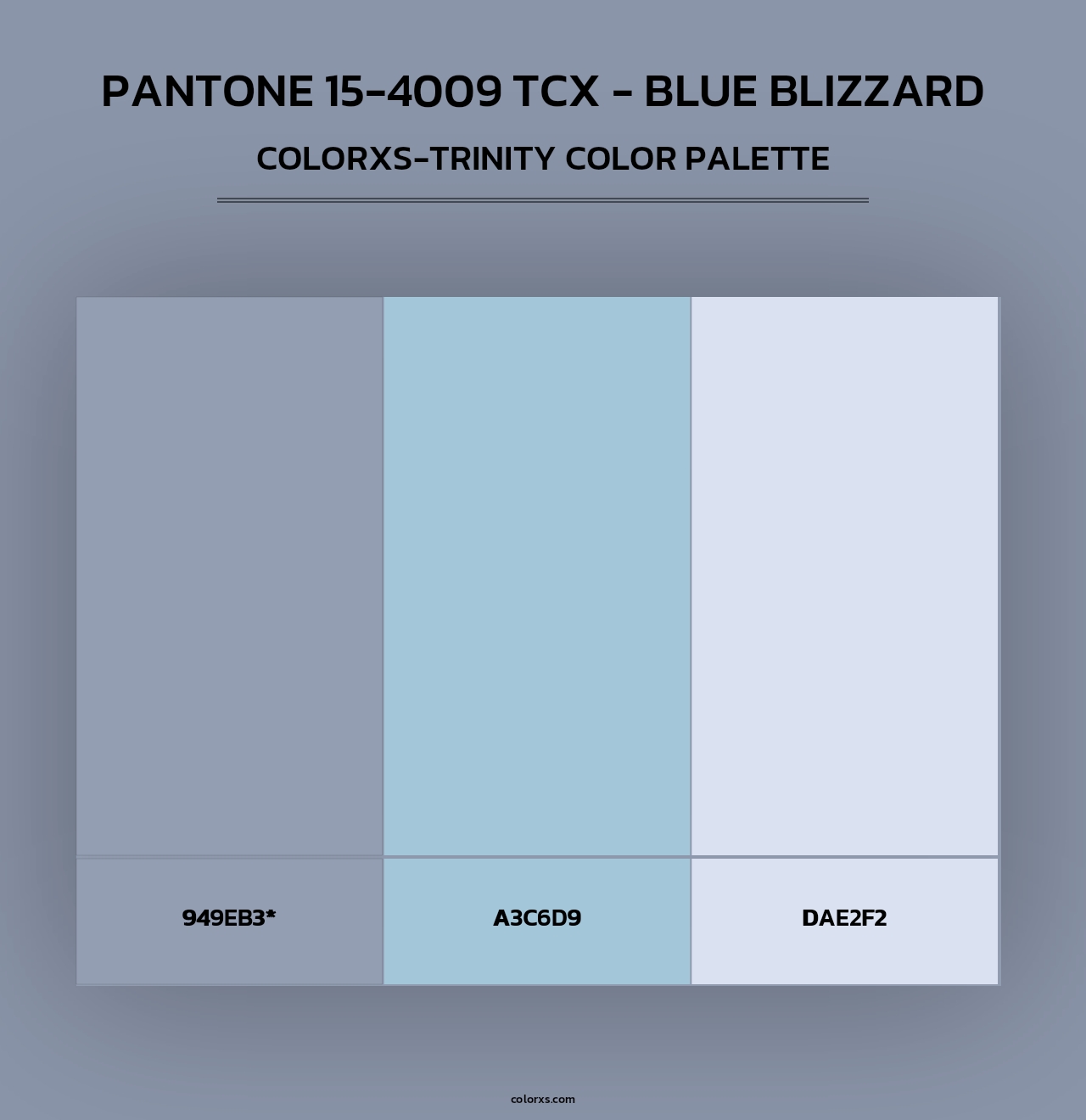 PANTONE 15-4009 TCX - Blue Blizzard - Colorxs Trinity Palette