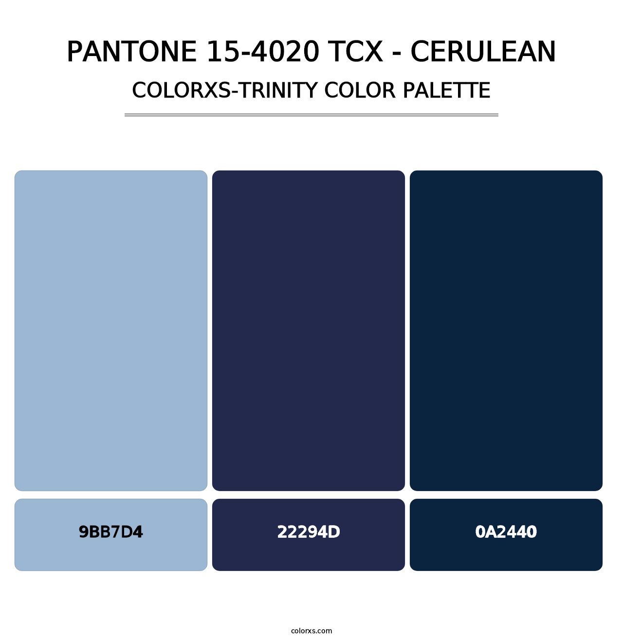 PANTONE 15-4020 TCX - Cerulean - Colorxs Trinity Palette