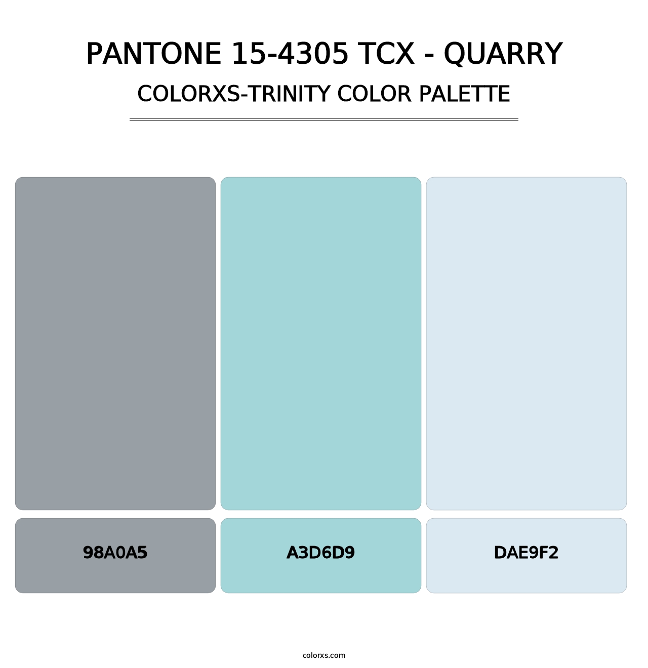 PANTONE 15-4305 TCX - Quarry - Colorxs Trinity Palette