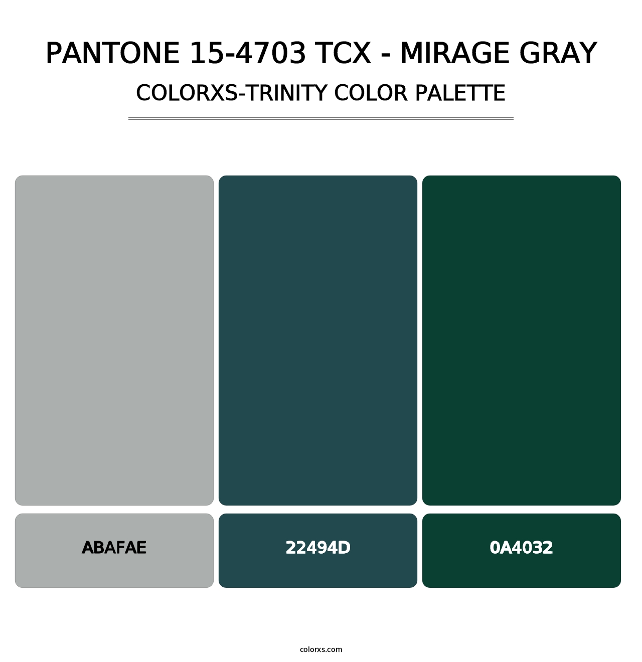 PANTONE 15-4703 TCX - Mirage Gray - Colorxs Trinity Palette