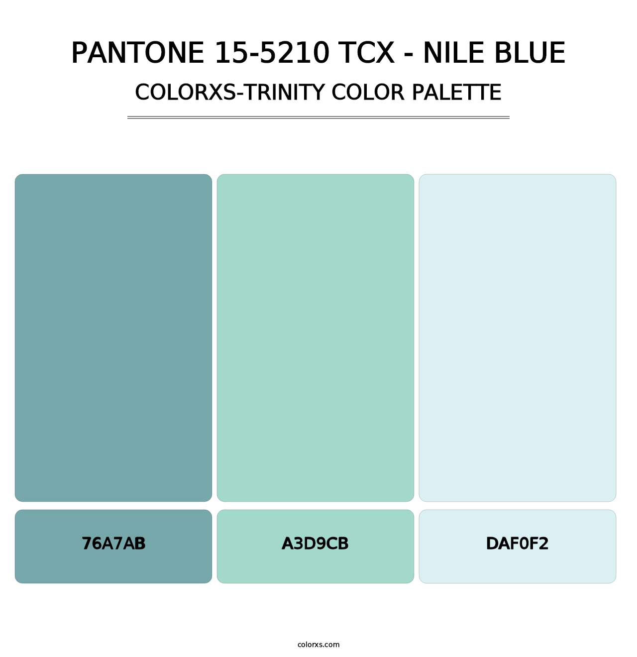 PANTONE 15-5210 TCX - Nile Blue - Colorxs Trinity Palette