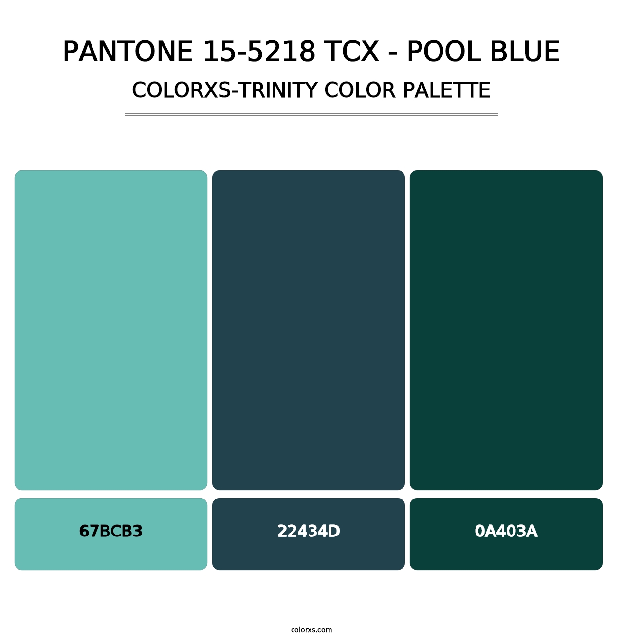 PANTONE 15-5218 TCX - Pool Blue - Colorxs Trinity Palette