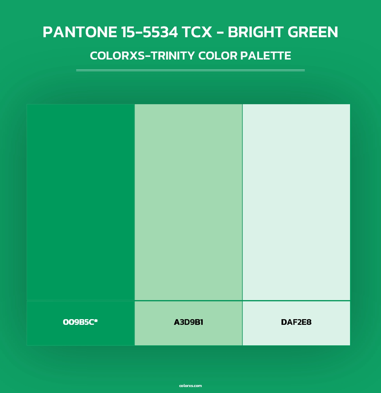 PANTONE 15-5534 TCX - Bright Green - Colorxs Trinity Palette