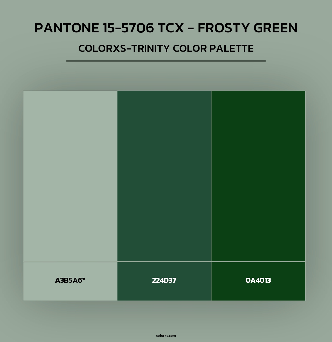 PANTONE 15-5706 TCX - Frosty Green - Colorxs Trinity Palette
