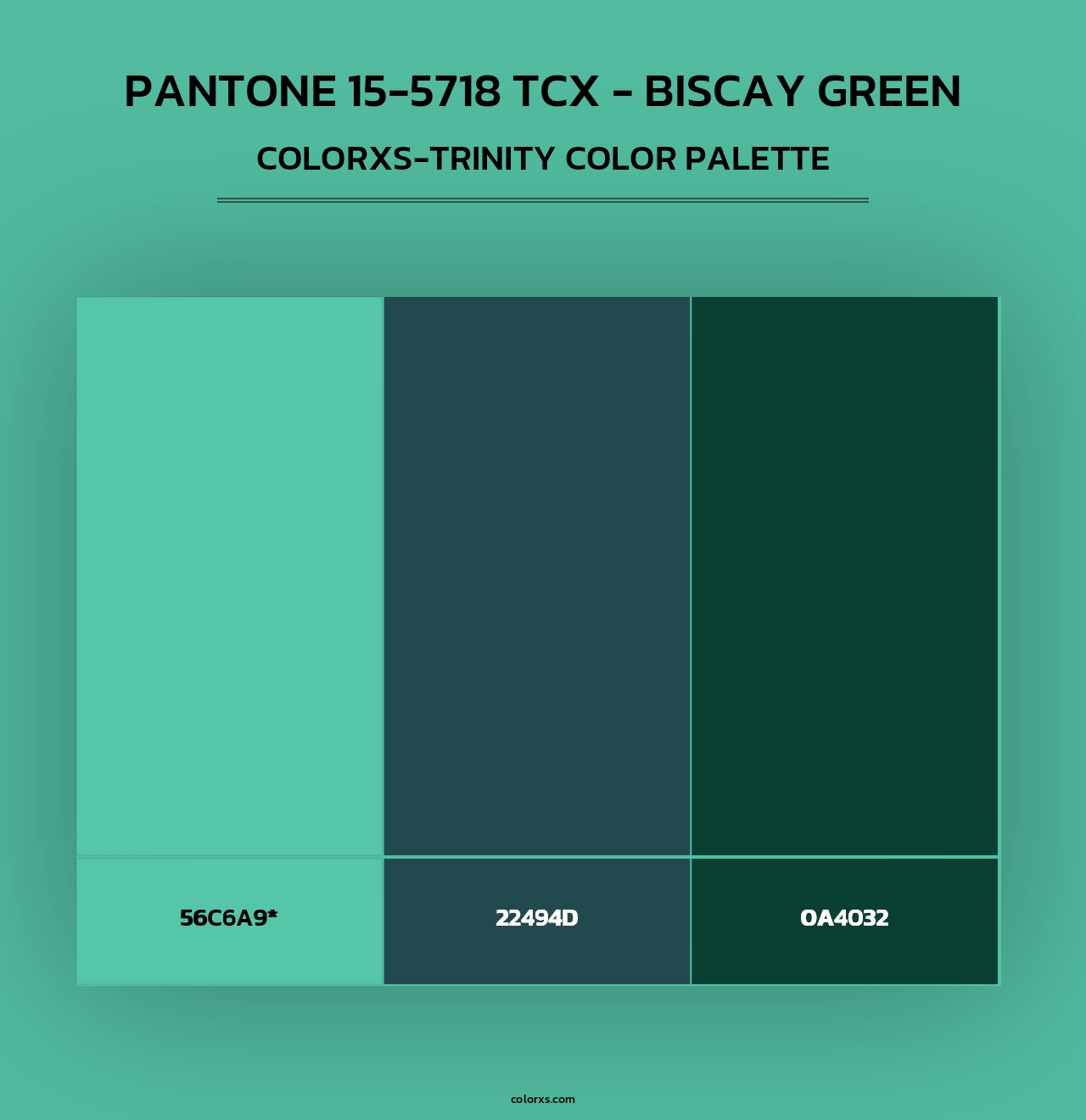 PANTONE 15-5718 TCX - Biscay Green - Colorxs Trinity Palette