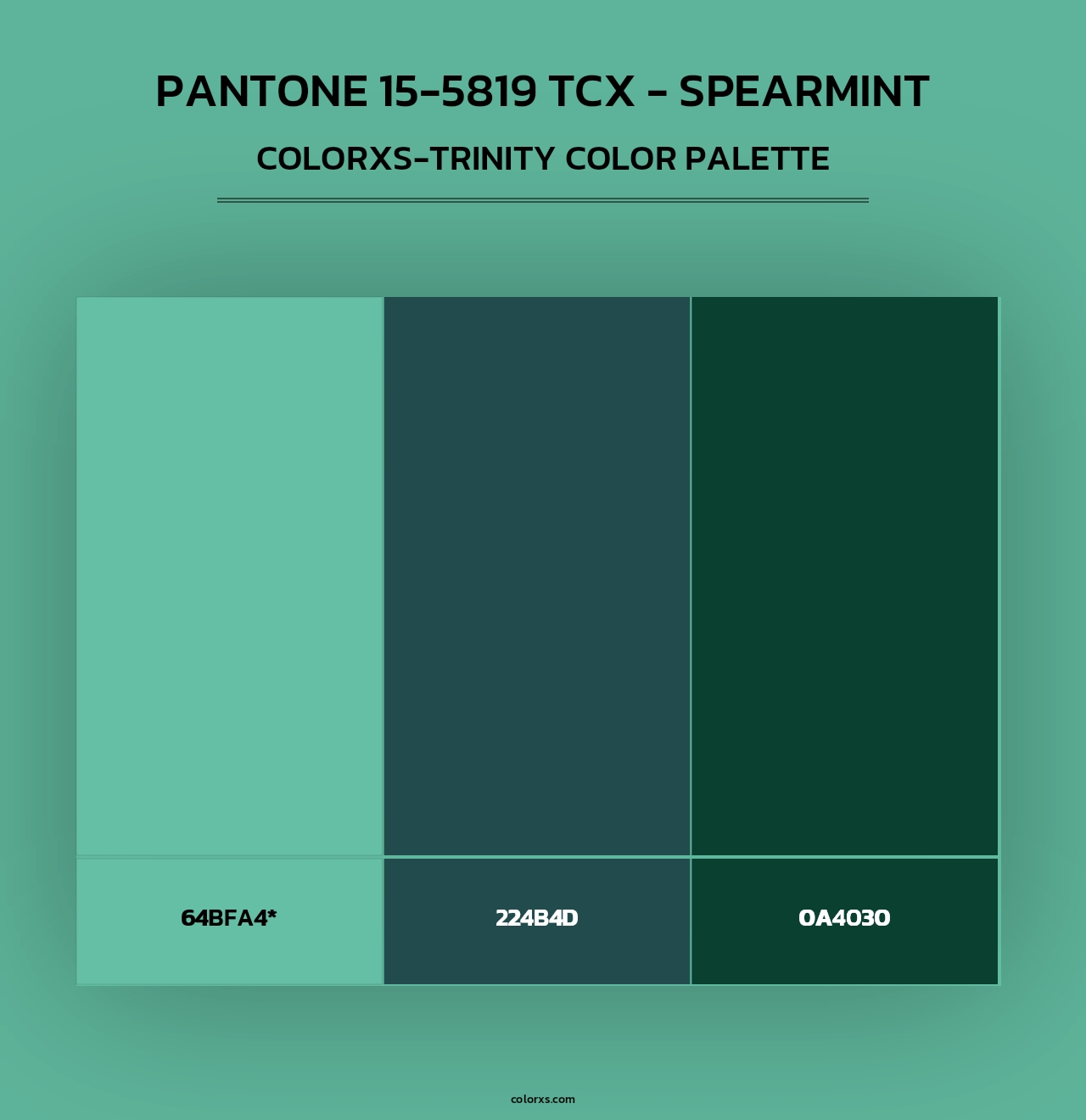 PANTONE 15-5819 TCX - Spearmint - Colorxs Trinity Palette