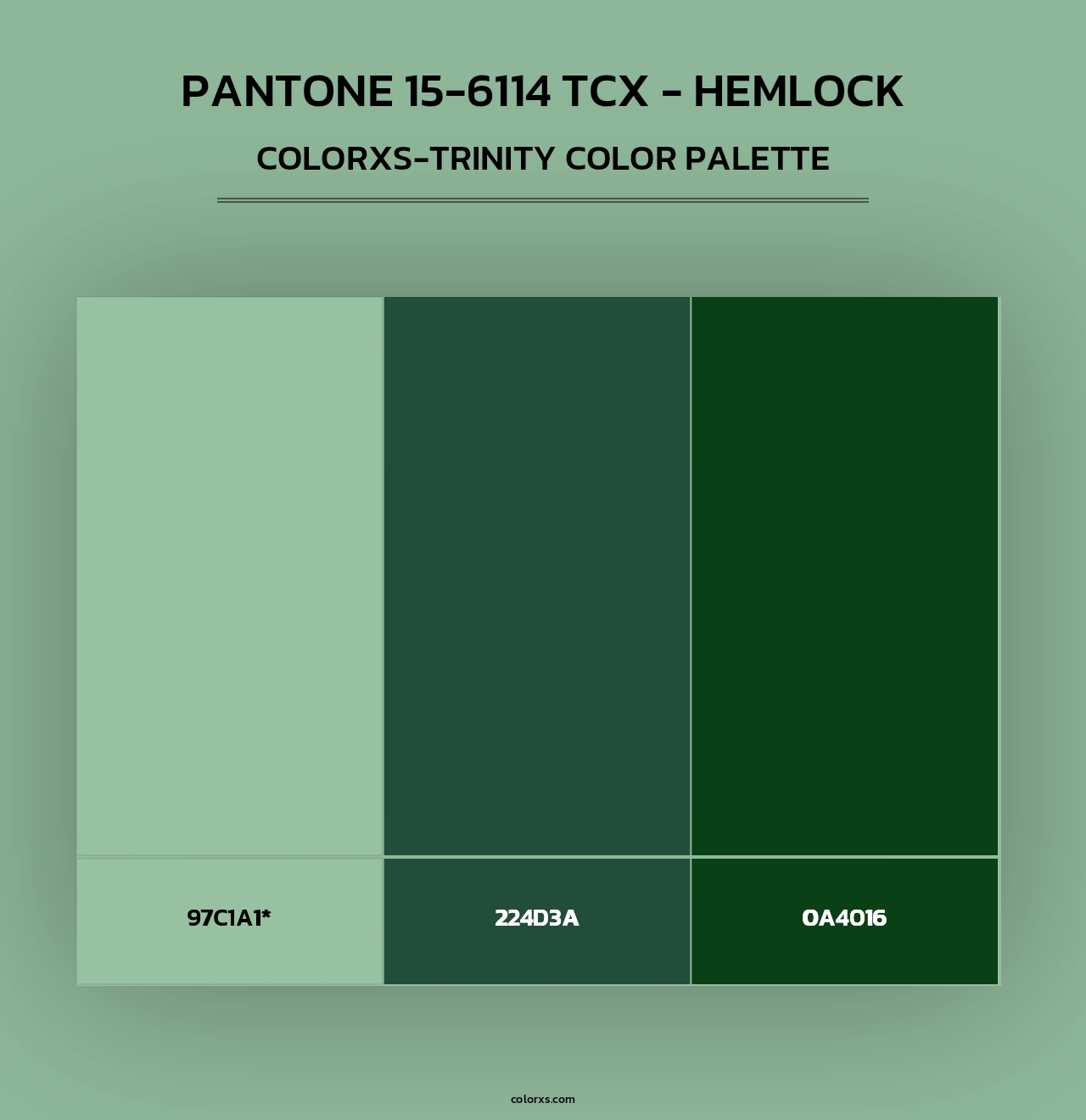 PANTONE 15-6114 TCX - Hemlock - Colorxs Trinity Palette
