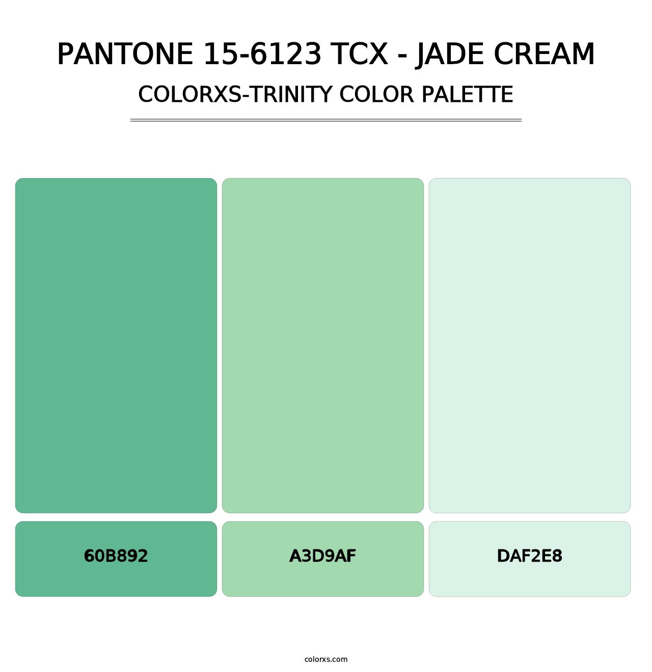 PANTONE 15-6123 TCX - Jade Cream - Colorxs Trinity Palette