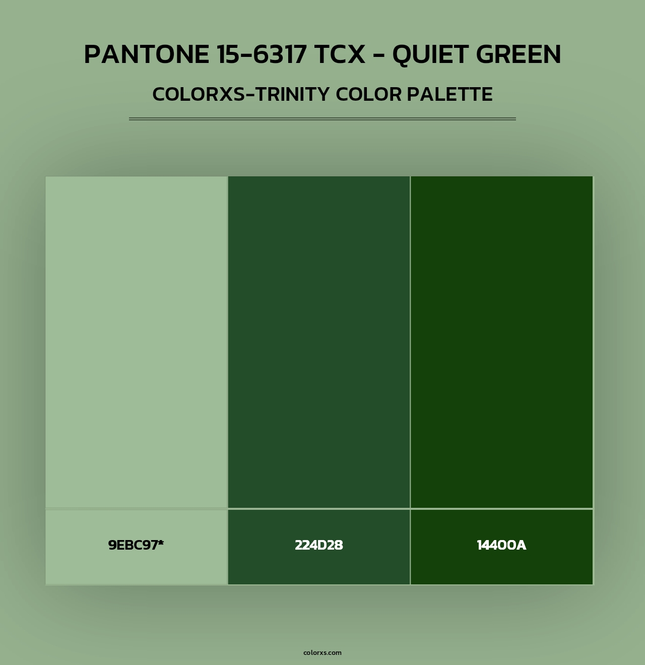 PANTONE 15-6317 TCX - Quiet Green - Colorxs Trinity Palette