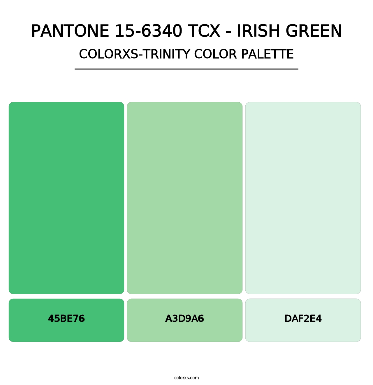 PANTONE 15-6340 TCX - Irish Green - Colorxs Trinity Palette