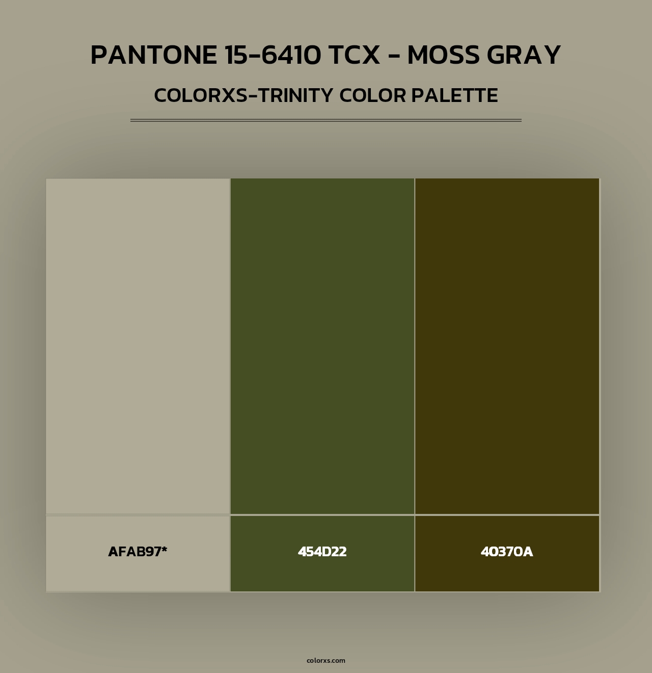 PANTONE 15-6410 TCX - Moss Gray - Colorxs Trinity Palette