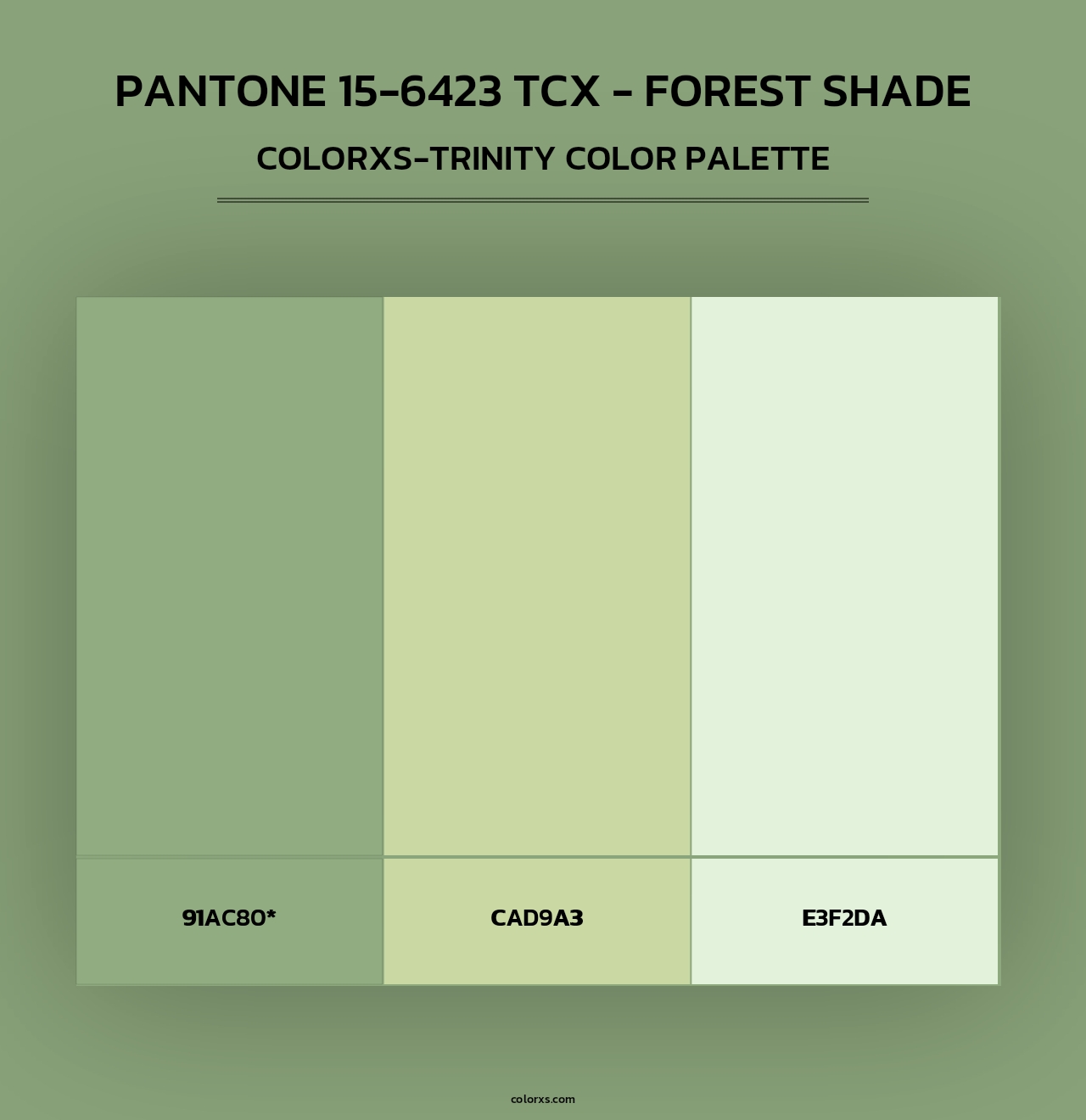 PANTONE 15-6423 TCX - Forest Shade - Colorxs Trinity Palette
