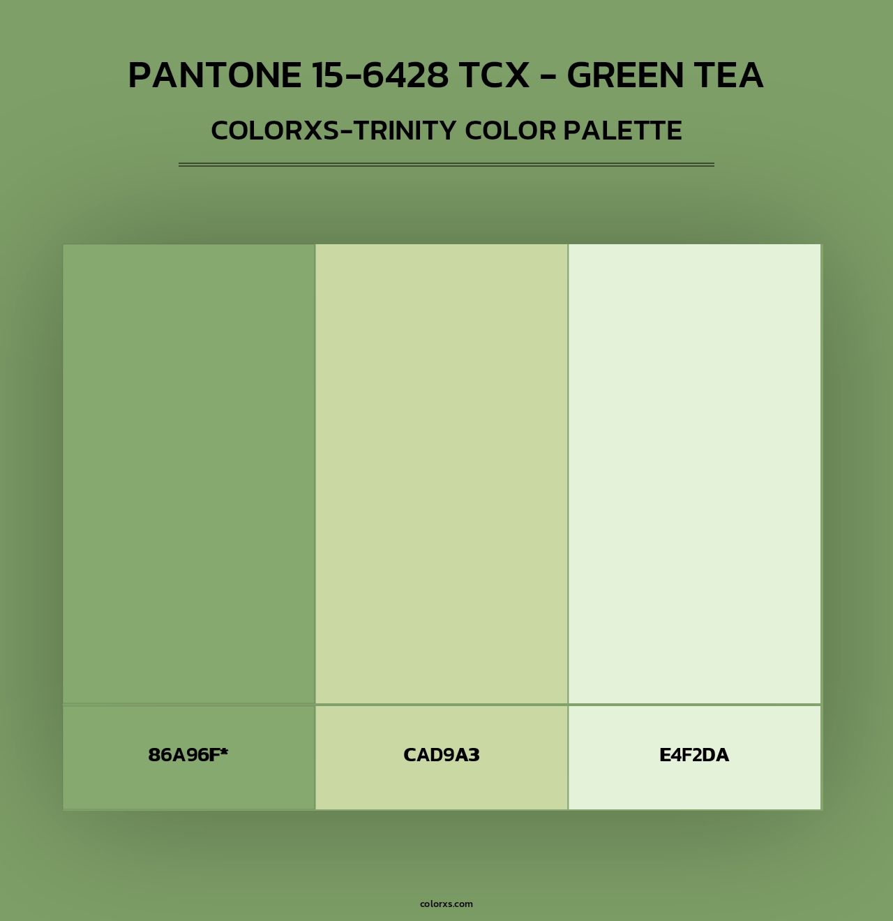 PANTONE 15-6428 TCX - Green Tea - Colorxs Trinity Palette