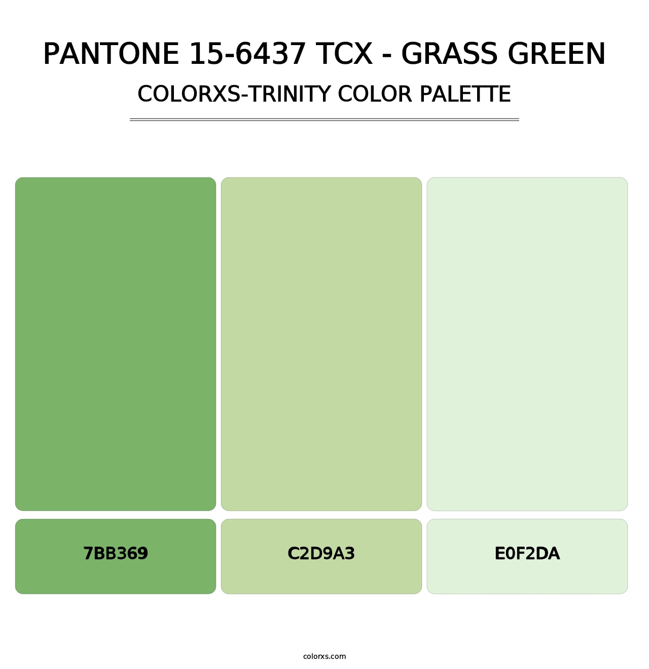 PANTONE 15-6437 TCX - Grass Green - Colorxs Trinity Palette