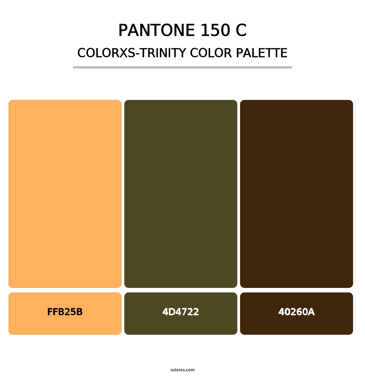 PANTONE 150 C - Colorxs Trinity Palette