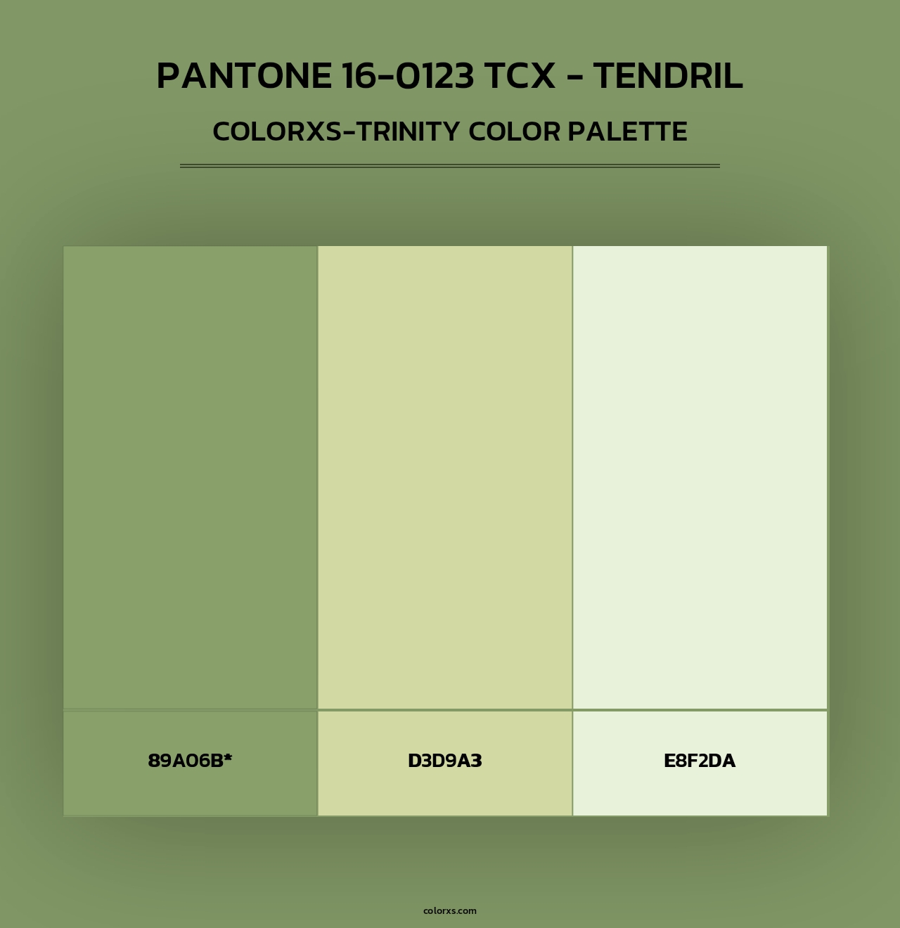 PANTONE 16-0123 TCX - Tendril - Colorxs Trinity Palette