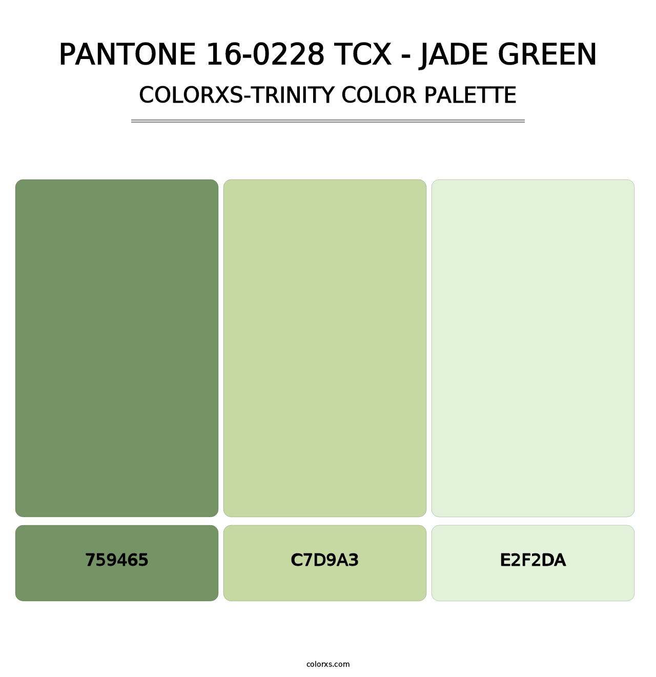PANTONE 16-0228 TCX - Jade Green - Colorxs Trinity Palette