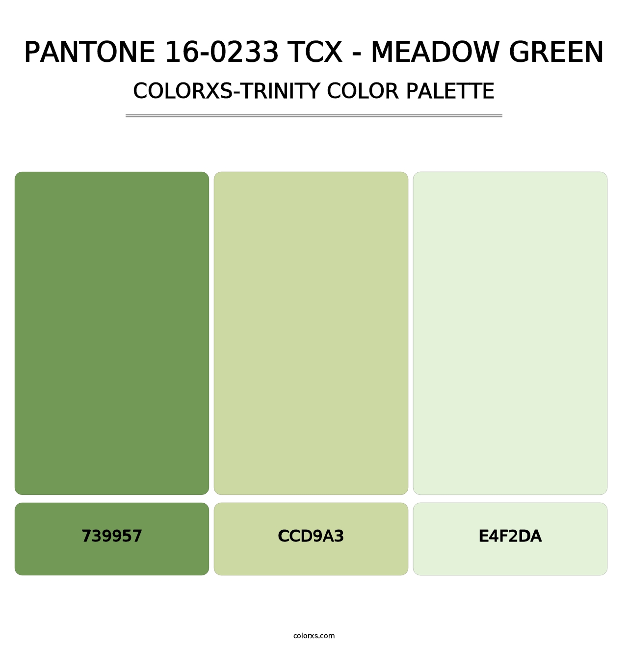 PANTONE 16-0233 TCX - Meadow Green - Colorxs Trinity Palette