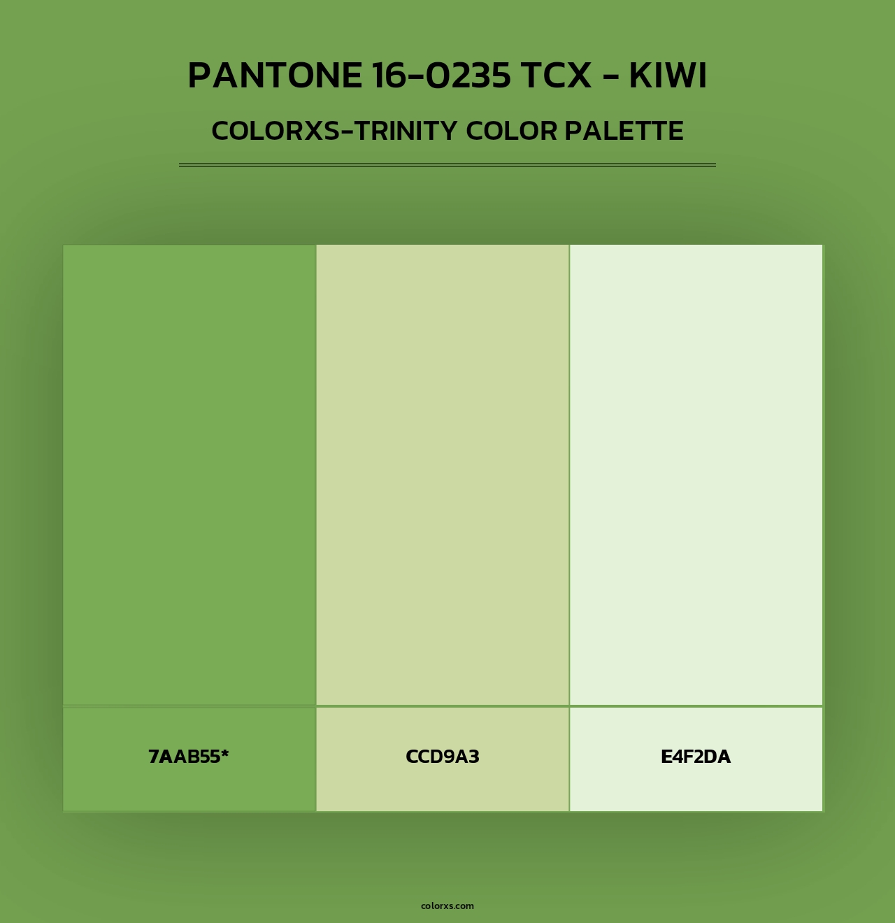 PANTONE 16-0235 TCX - Kiwi - Colorxs Trinity Palette