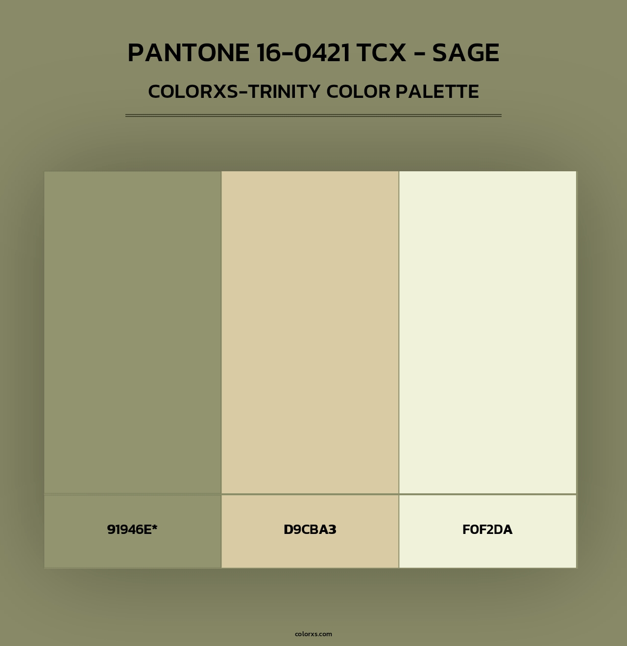 PANTONE 16-0421 TCX - Sage - Colorxs Trinity Palette