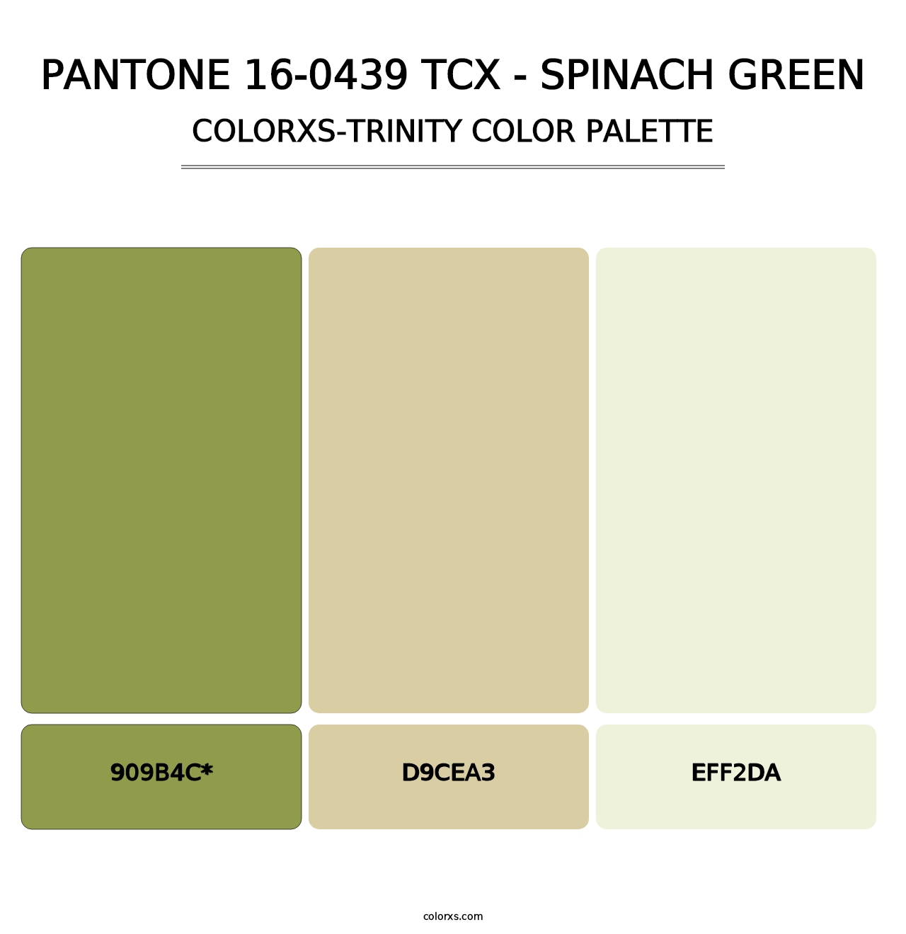 PANTONE 16-0439 TCX - Spinach Green - Colorxs Trinity Palette