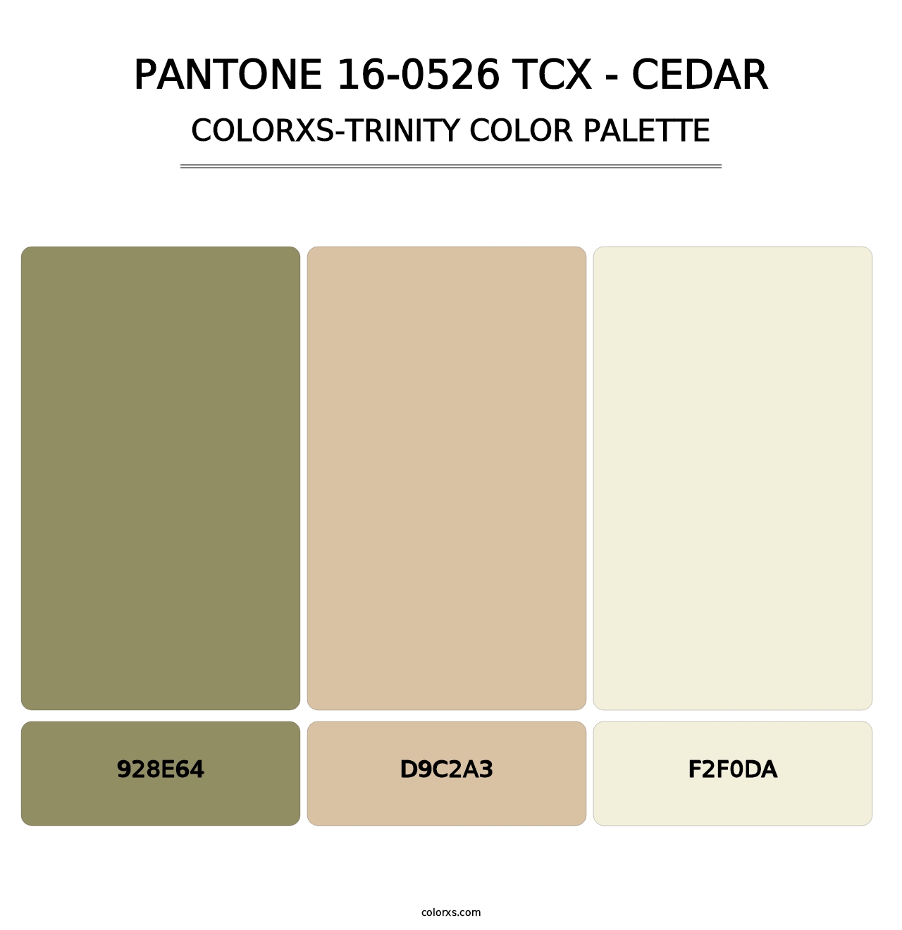 PANTONE 16-0526 TCX - Cedar - Colorxs Trinity Palette