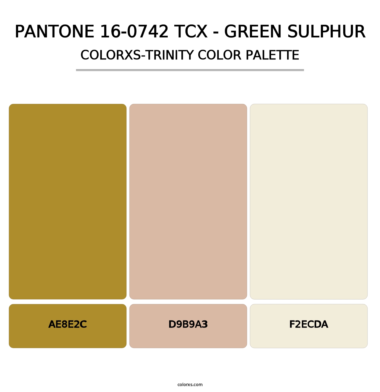 PANTONE 16-0742 TCX - Green Sulphur - Colorxs Trinity Palette