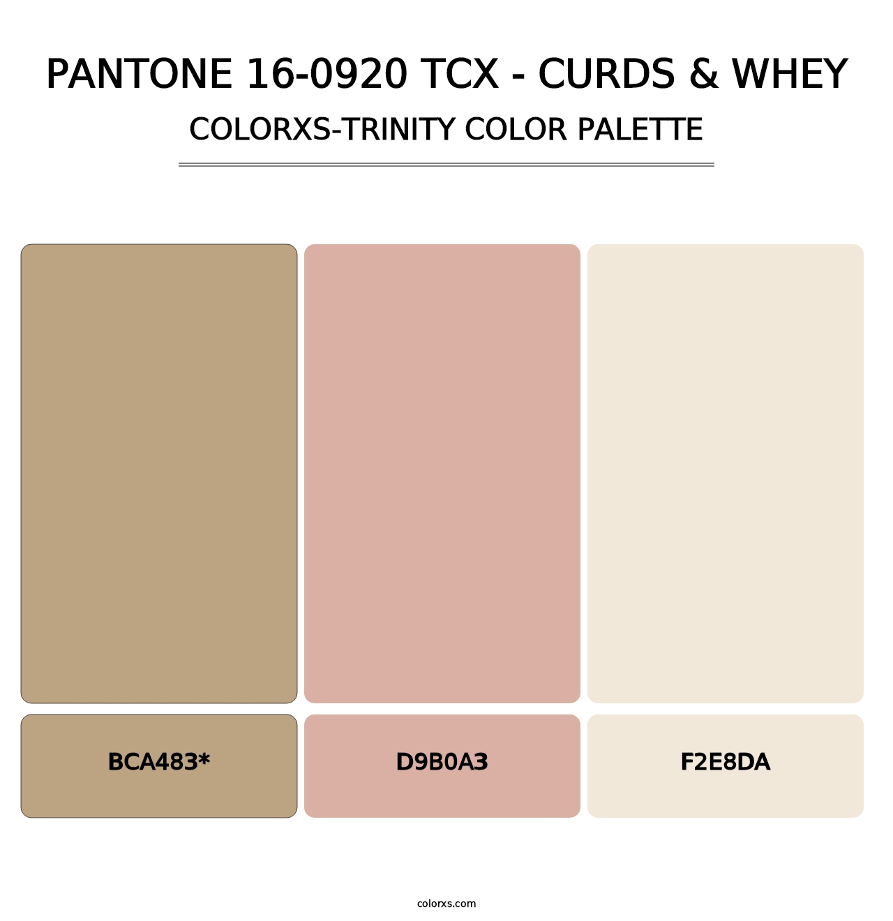 PANTONE 16-0920 TCX - Curds & Whey - Colorxs Trinity Palette